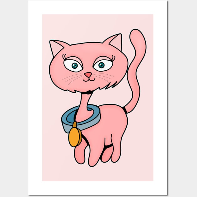 Kitten Wearing a collar Wall Art by DiegoCarvalho